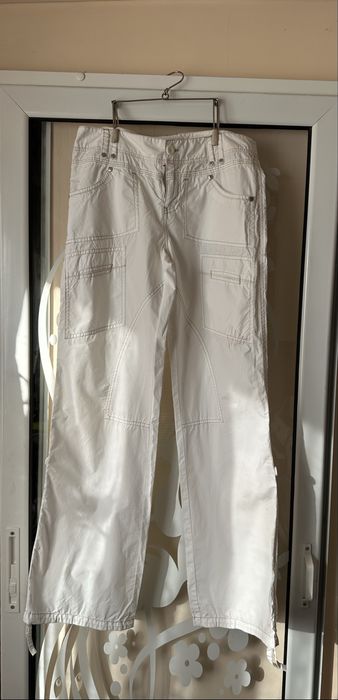 Бял дамски памучен Cargo панталон Miss Posh  - S/M