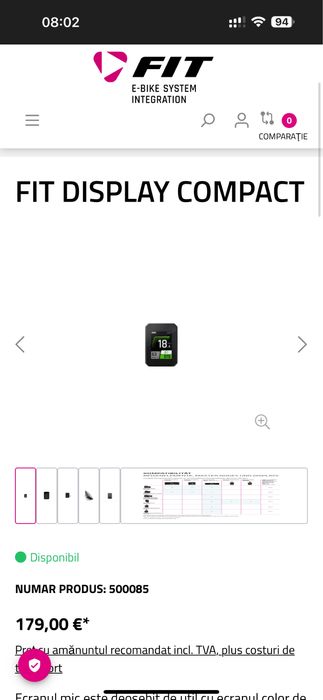 Display compact bicicleta fit