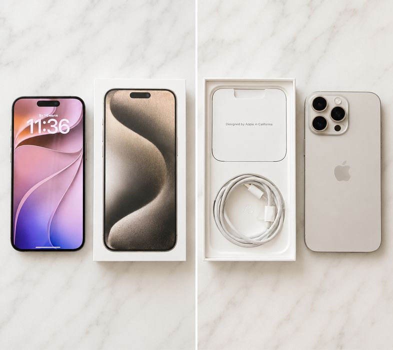 iPhone 15 Pro Max 256 GB | Natural Titanium | АКБ 82% | SIM