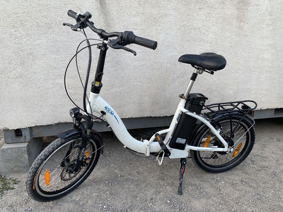 Bicicleta Electrica E bike 13ah NCM Paris Alb perlat