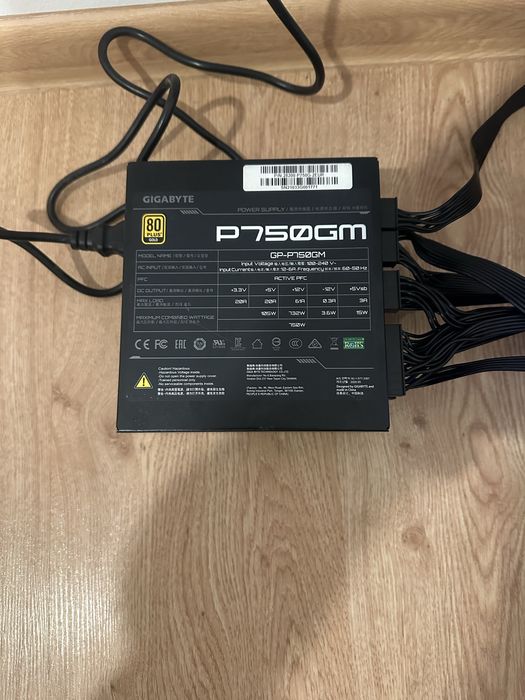 Sursa Gigabyte GP-P750GM, 80 PLUS Gold, 750W, PFC Activ