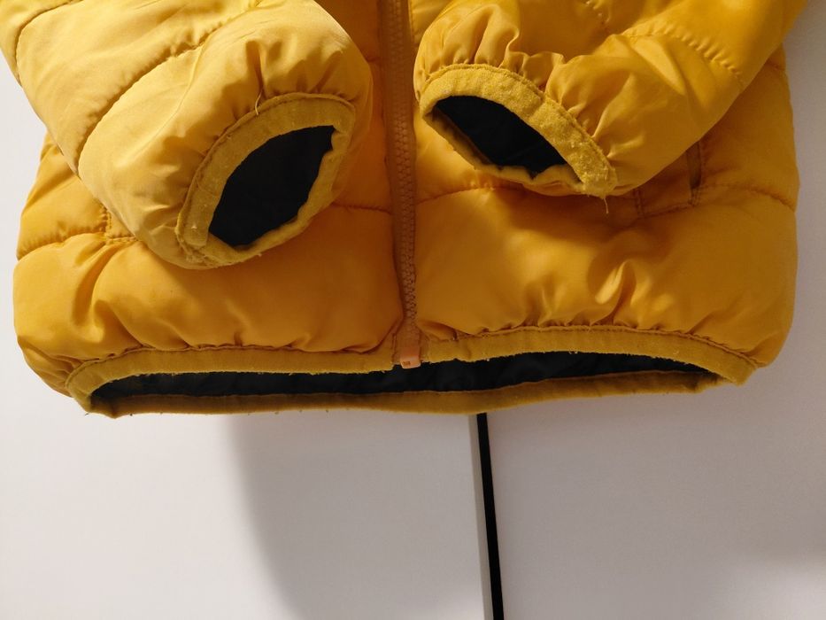 Преходно яке с качулка, цвят кехлибар, размер 104