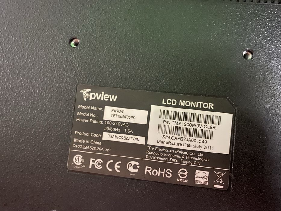 Монитор LCD 60гц