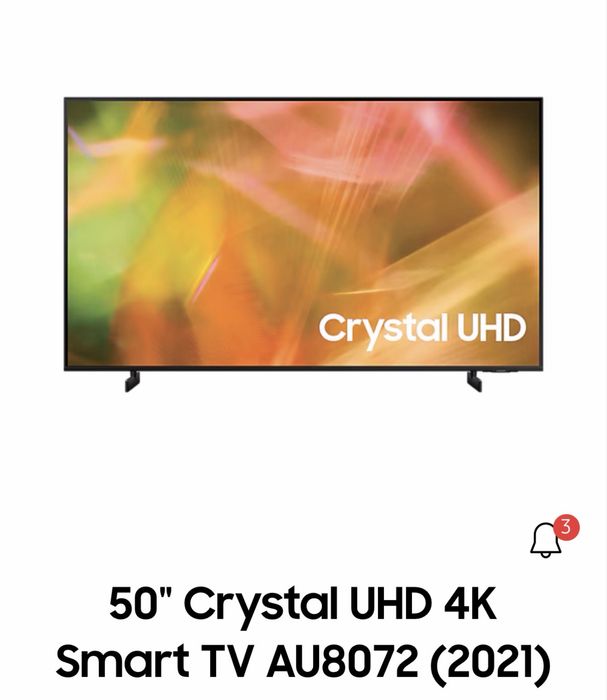 Телевизор Samsung 50" AU8072 -За части 2 бр.