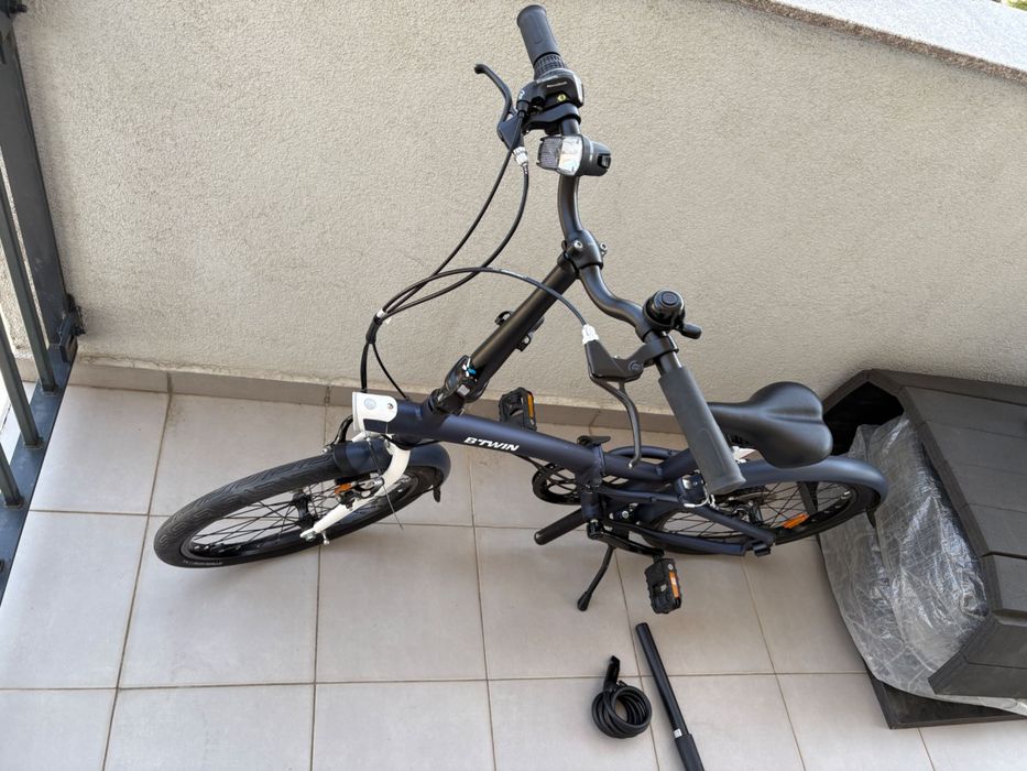 Bicicletă pliabilă B’Twin Tilt 500 – cadru aluminiu, 7 viteze
