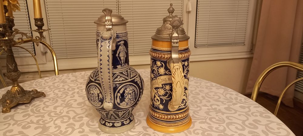 Vintage. Нови. Великолепна кана 1,5 л. и Рисувана халба 1 л.