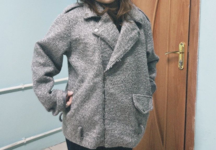 пальто,бомбер,серый