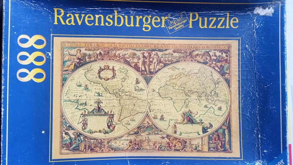 Пъзел Равенсбургер немски Металик Стара карта на света