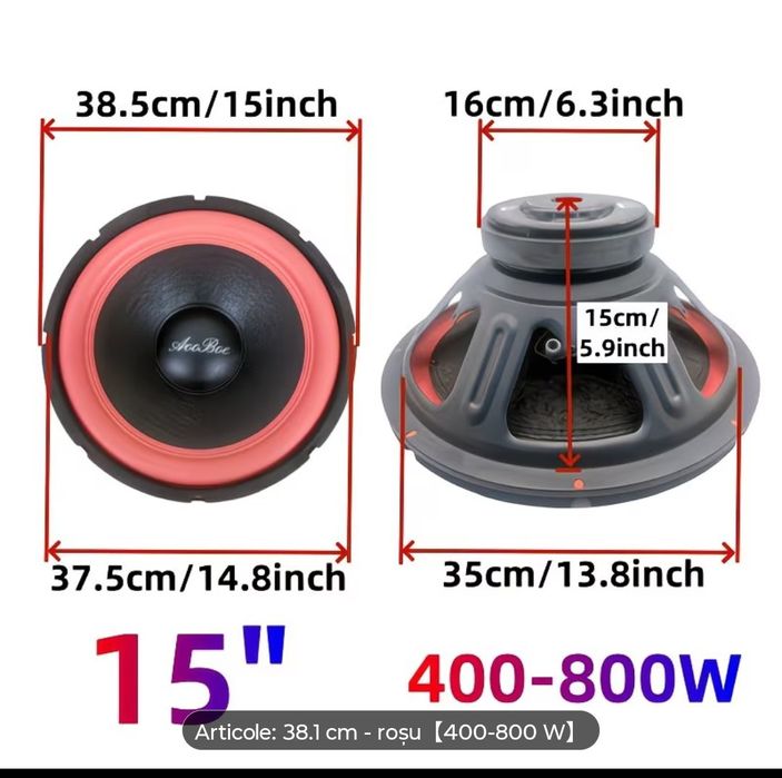 Boxe amplificatoare tweetere condensator incinta auto bass bas subwoofer