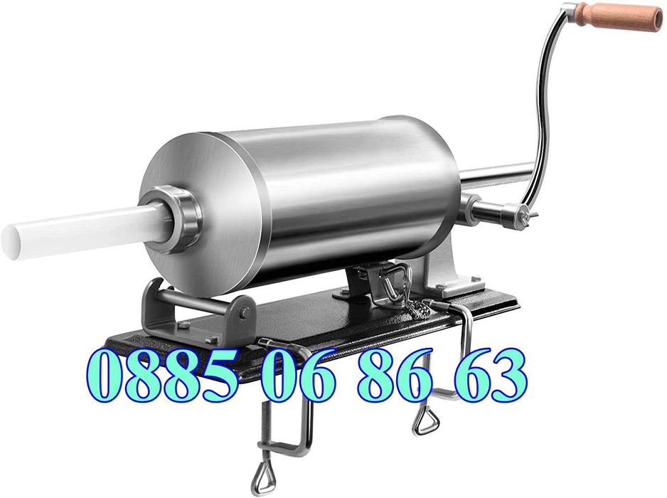 Пълначка за месо 4 литра, пълначка за кайма с дървен плот