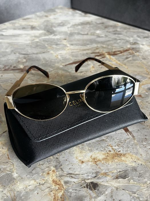 Ochelari de soare celine metal triomphe pentru femei golden
