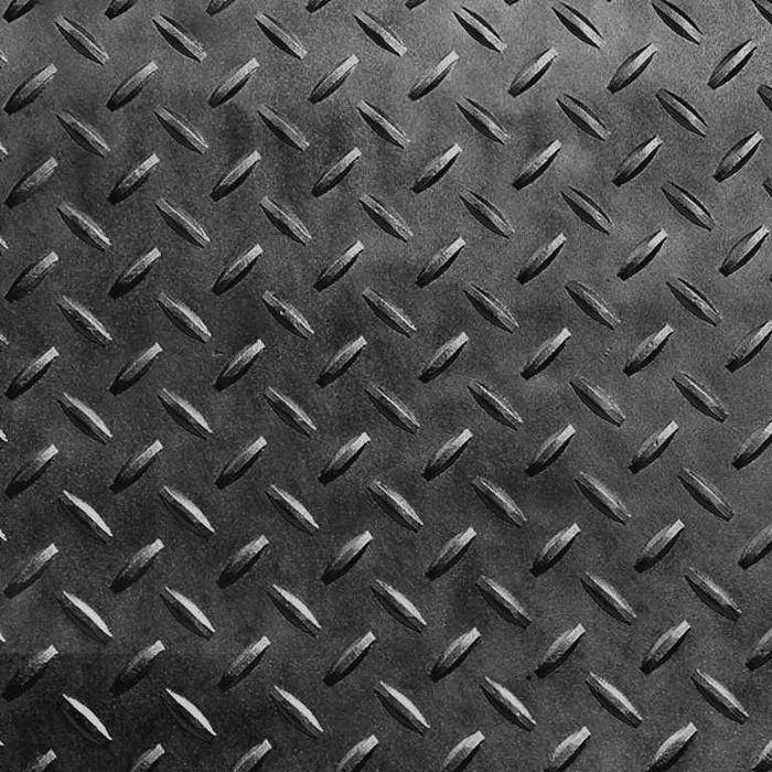 Един лист нова черна рифелова ламарина 4 мм 1000/2000