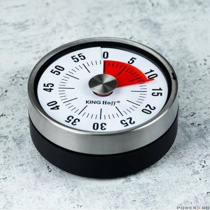 Cronometru de bucatarie din inox, rotund, 78,5x32 mm Kinghoff