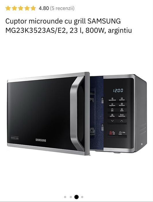 Cuptor microunde Samsung grill argintiu