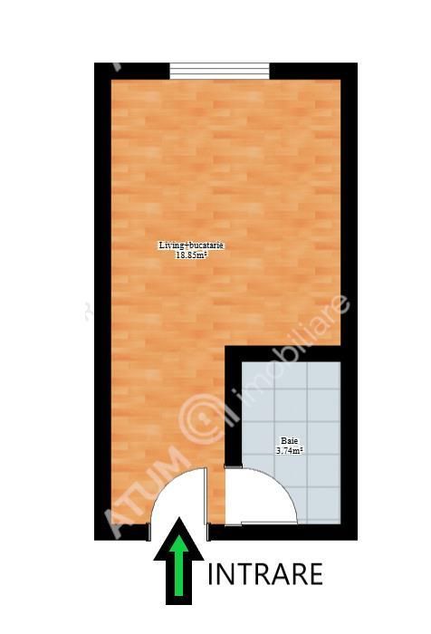 Garsoniera decomandata in zona Ipas din Sibiu