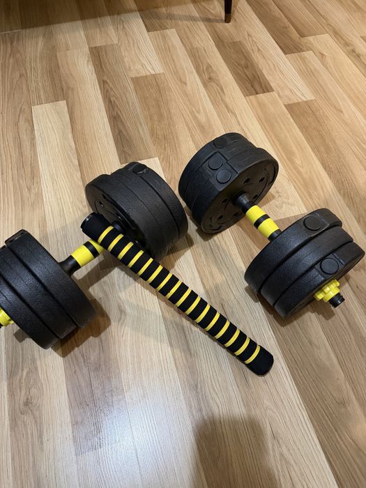 Set de gantere reglabile din bitum 20 kg