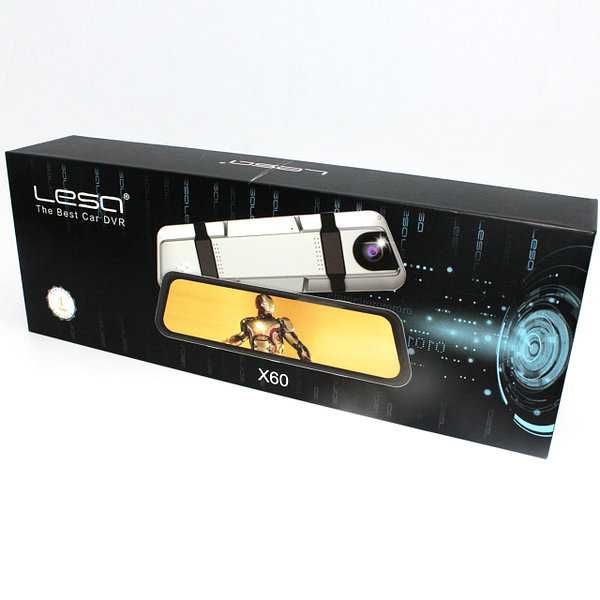 Зеркало видеорегистратор с камерой заднего вида 3в1 LESA X60