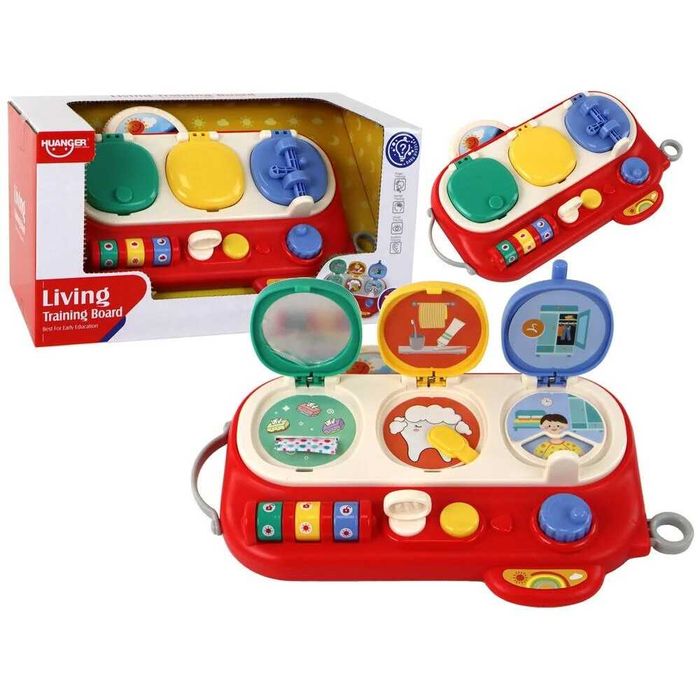 Jucarie Interactiva Educativa Discovery Pop-Up cu Sunete si Culori 18+