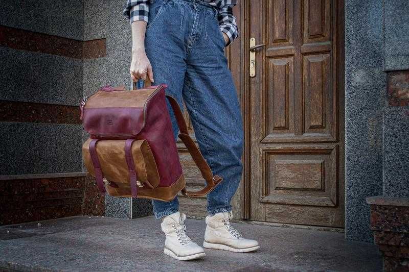 Rucsac din piele naturală. Rucsac pentru laptop. Leather Laptop backpack