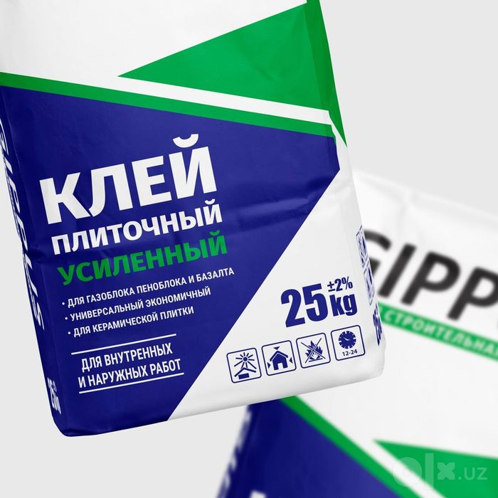 Газаблок клей, кафель клей, клей плиточный, усиленный клей