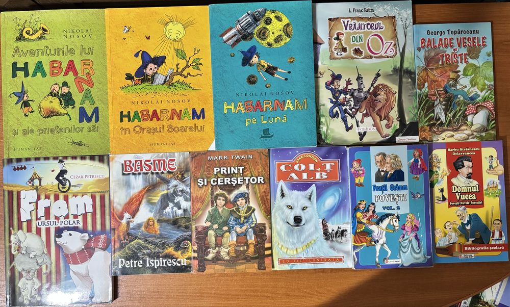 Cartile: Habarnam 1 2 3, Fram, Oz, Colt Alb, Print & cersetor, Domnul Vucea