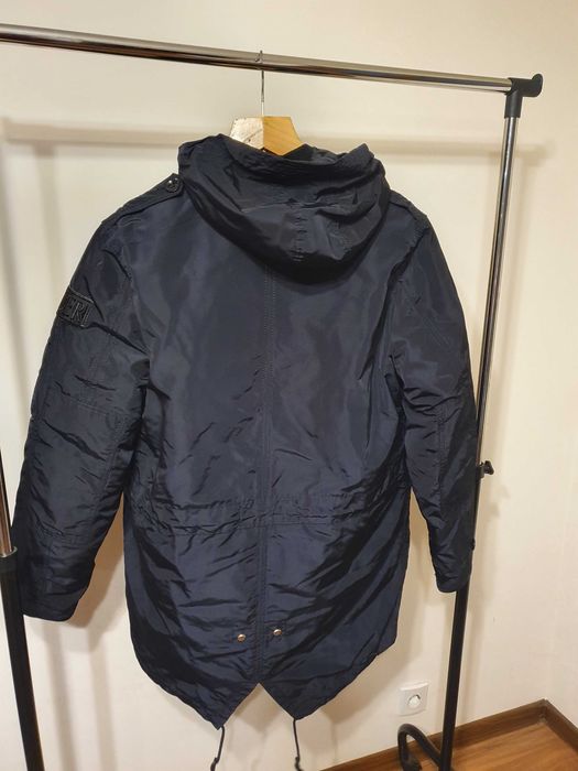 OFERTA Parka /Geaca barbati Zara interior detasabil  mar L - NOUA alba