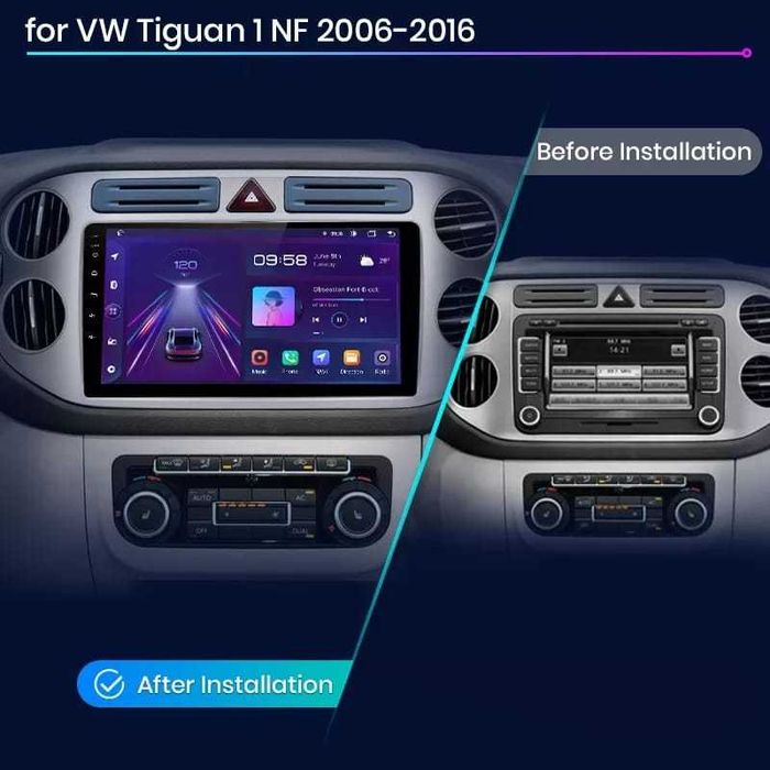 Navigatie android VW Tiguan  Waze YouTube GPS USB
