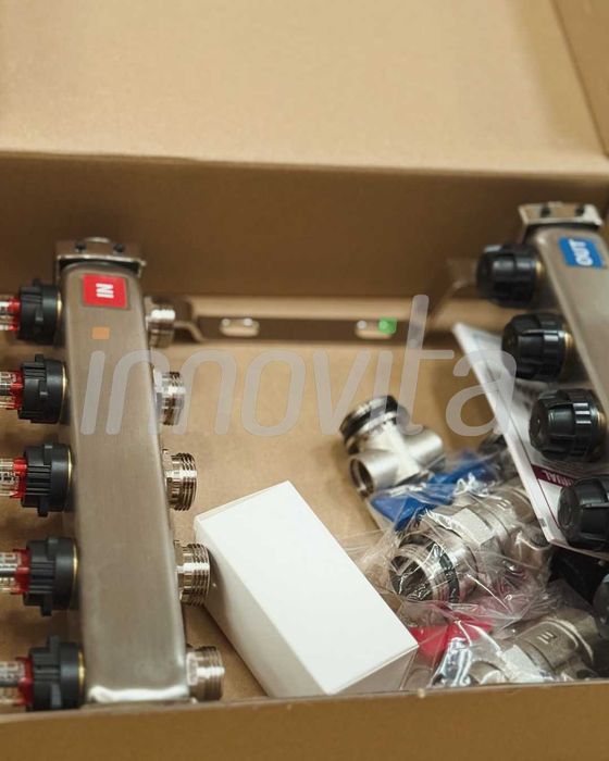 Колектор за подово отопление GiacoFloor–пълен комплект,готов за монтаж