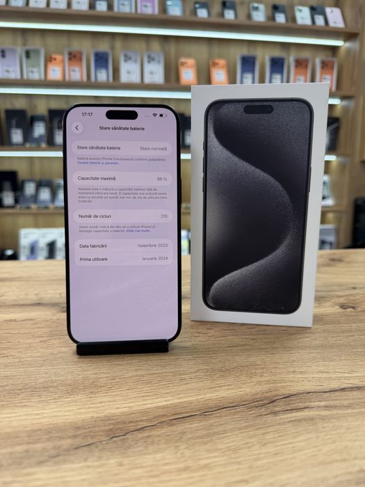 ‼️iPhone 15 Pro Max 512Gb Black - Sanatate bat.97% - Garantie 12 luni