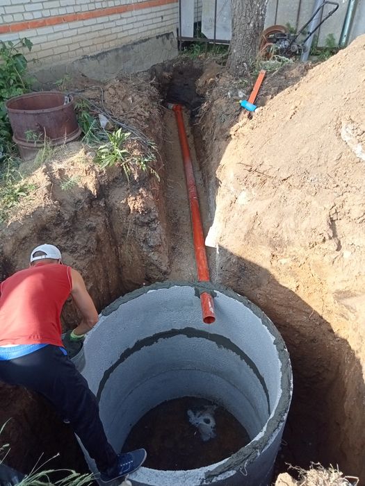 Монтаж септиков.