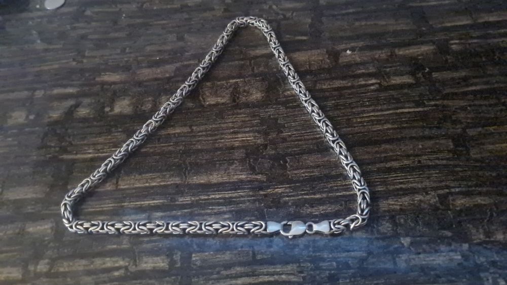 Серебряная цепочка тросс лисий хвост (византийское)