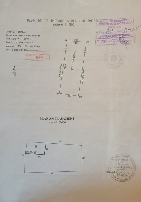 Teren de vanzare Martacesti Braila