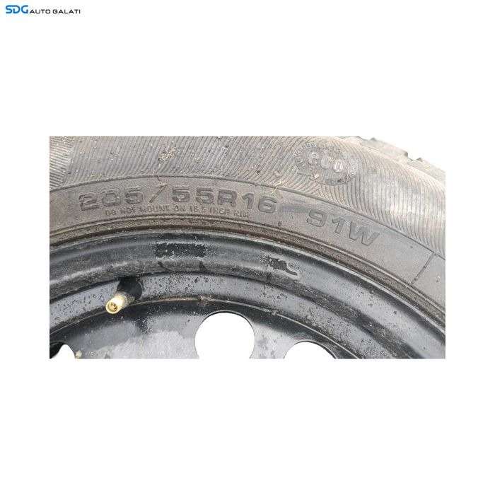 Roata Janta Tabla in 5 Prezoane 205 55 R16 6½JX16H2 ET37 Opel Astra H 2004 - 2010 Cod 2160128 [M9562]
