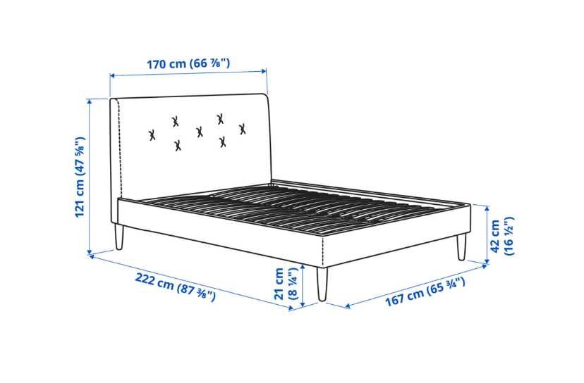 Легло ИКЕА IDANÄS тапицирано 167×222 см — много запазено
