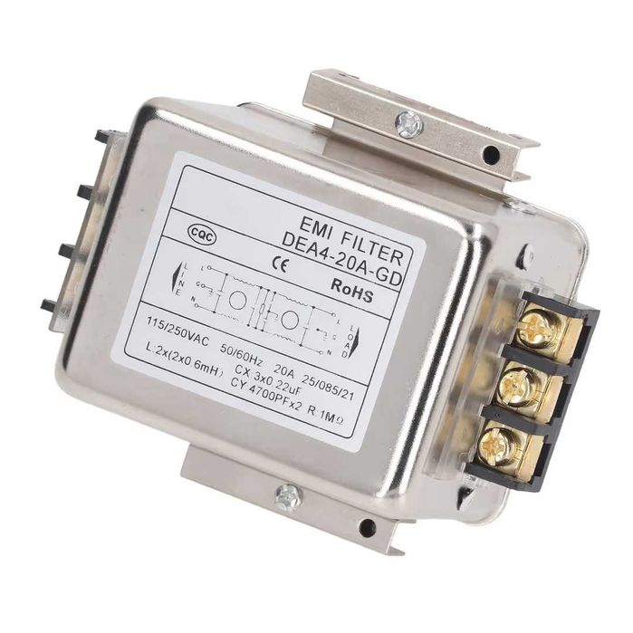 Filtru de Putere EMI  Conexiune Monofazată 115V 250V – DEA4-20A-GD