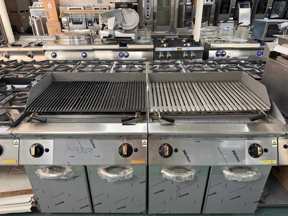 KONEX IT - Gratar Gaz roca vulcanica, Grill cu roca vulcanică fonta