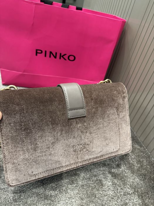 Оригинална дамска чанта PINKO Pinko Love Velvet Pearls