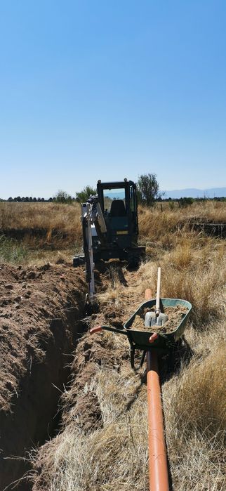 Услуги с багер 3.5т, мини багер, Бобкат, самосвал с кран