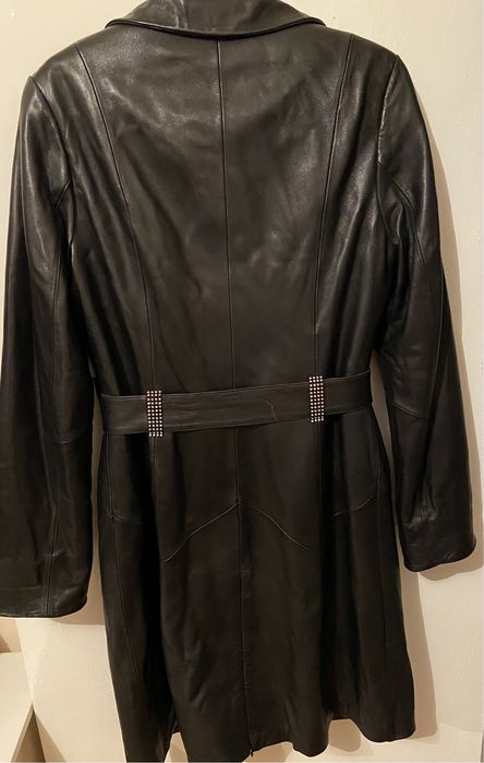 Кожанный плащ