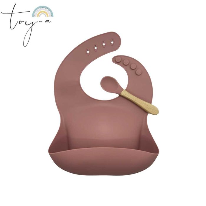 Силиконов бебешки лигавник с джоб