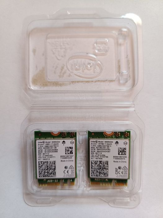 Placă Wireless Wi-Fi 5 - Intel AC 9260 NGW, interfață M.2 NGFF 2230, Dual Band 2,4/5 GHz, Bluetooth 5.0, viteză 2 Gbps - NOU