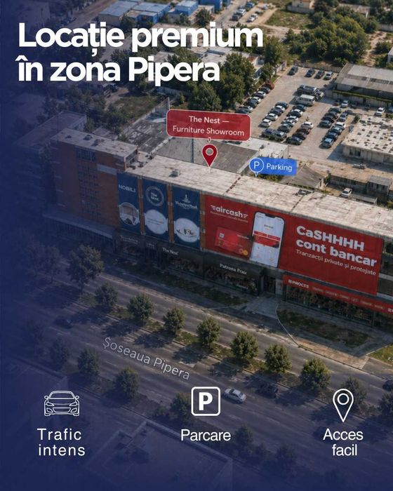 Spațiu comercial de închiriat în incintă Showroom Mobilă-– Ideal Design / Arhitectură