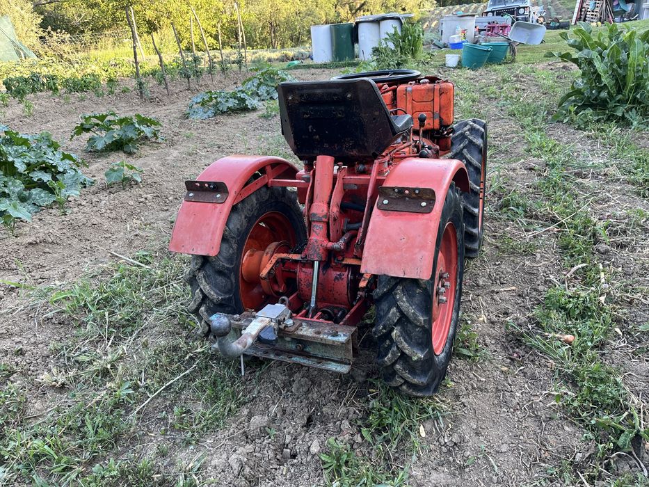 Tractoras Pasquali diesel articulat 4x4 cu freza si plug