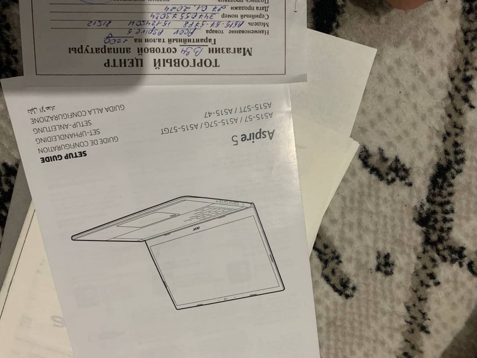 Acer noutbuk sotiladi, holati yangi, kop ishlatilmagan