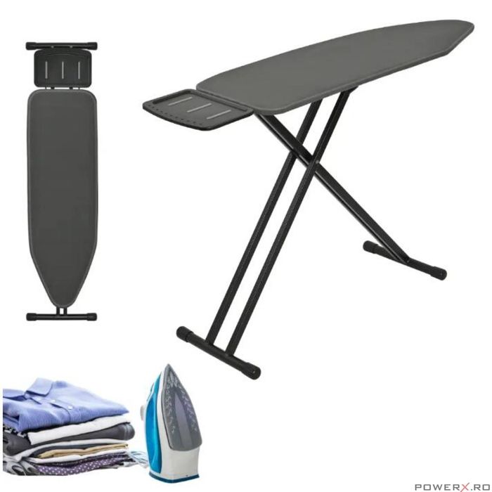 Masa de calcat cu suport pentru apartul de calcat, reglaj pe 7