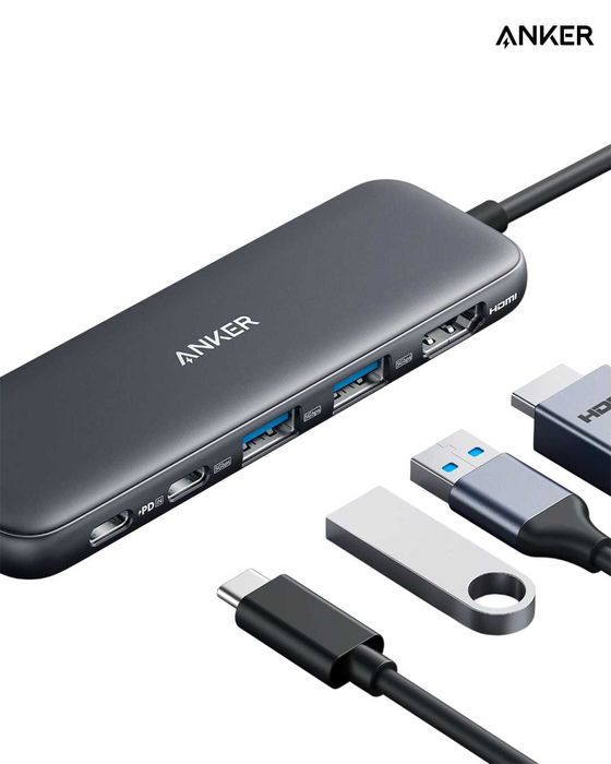 USB Хаб Anker 332 USB-C Hub (5-in-1)
