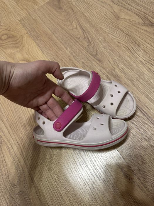 Кроксы для девочки с липучкой 13 размер