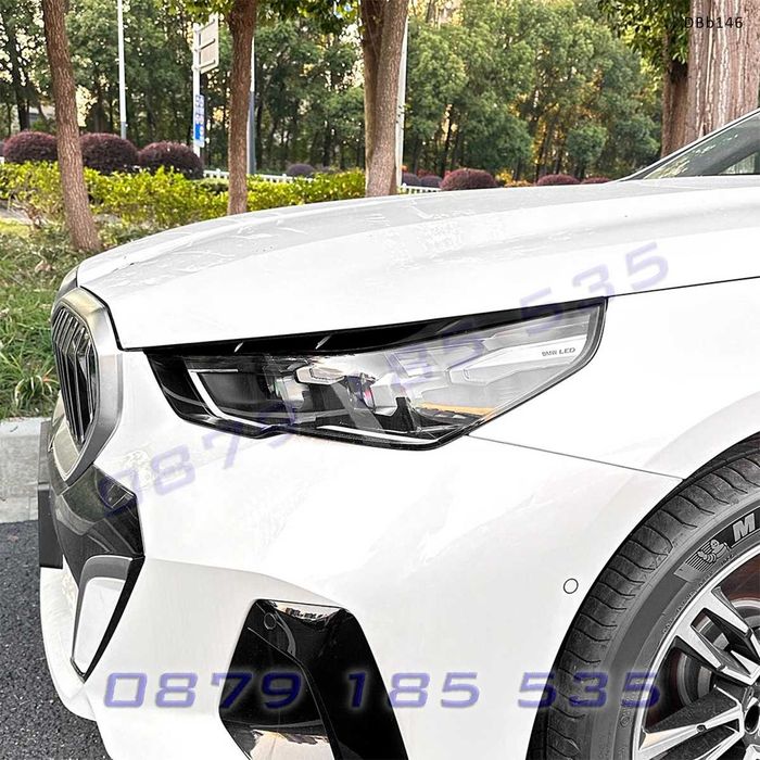 Вежди за фарове за BMW 5 i5 G60 G61 2024+, черен гланц – DBb151 тунинг добавки предна броня бмв и5 г60