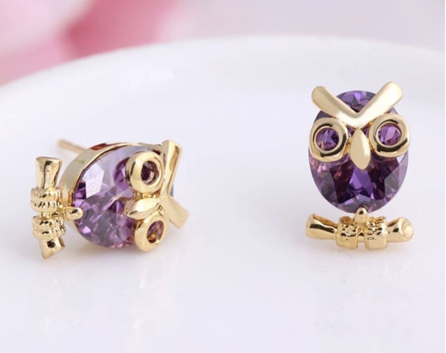 Серьги гвоздики Совы