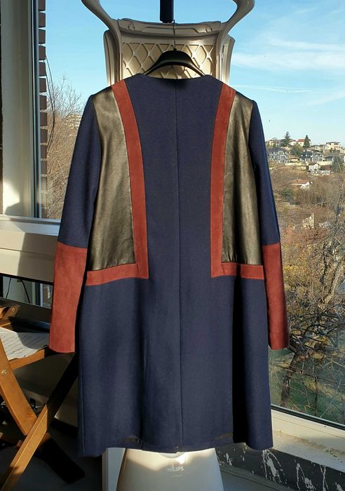 Pinko Diane Furstenberg Marina Rinaldi палто вълна кожа XS S M L XL